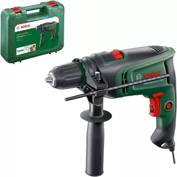 Bormașină cu percuție Bosch UniversalImpact 7500, 750 W, verde/negru, cu valiză (0603313401)