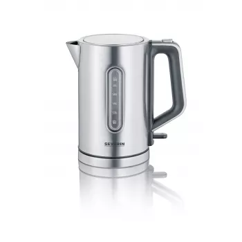 Severin WK 3402 Fierbător fără fir, oțel inoxidabil periat/negru