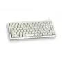 Tastatură compactă Cherry Slim Line G84-4100, PS/2 + USB, 83 taste, layout german (QWERTZ), gri deschis