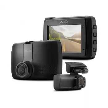 Dashcam Mio MiVue 803WD Pro Dual HDR 2.5K GPS WIFI cu kit parcare