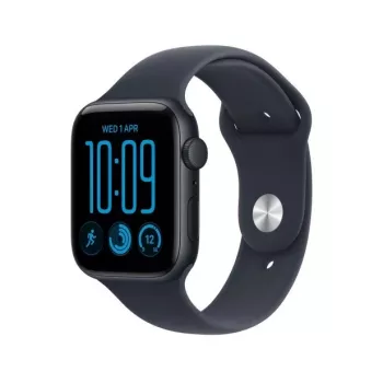 Apple Watch SE 3 GPS 44 mm carcasă din aluminiu Midnight cu brățară sport albastră - S/M
