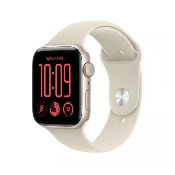 Apple Watch SE 3 GPS 44 mm carcasă din aluminiu Starlight cu brățară sport Sand - M/L