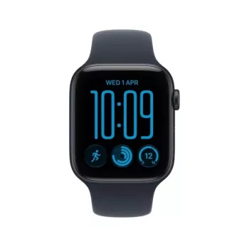 Apple Watch SE 3 GPS 40mm carcasă din aluminiu Midnight cu brățară sport albastră - S/M