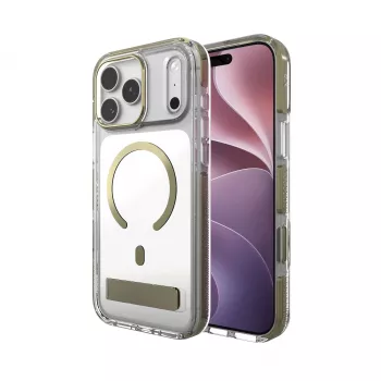 Husă metalică Zagg Santa Cruz Snap cu suport pentru iPhone 18 Pro Max / 17 Pro Max, aurie