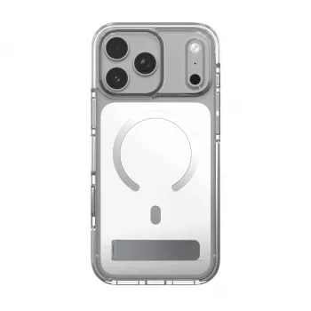 Husă Zagg Santa Cruz Snap Metallic cu suport pentru iPhone 18 Pro Max / 17 Pro Max, argintiu