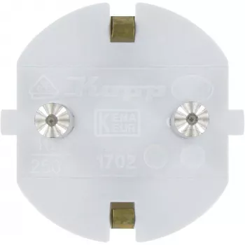 Ștecher Schuko Kopp, carcasă dintr-o singură piesă, până la 3x1,5 mm², 16A, 250V~, IP20 (16731N)