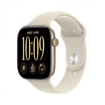 Apple Watch Series 12 (auriu, aluminiu, 42 mm, brățară sport Sand M/L)