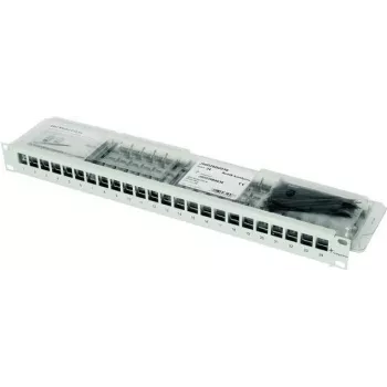 Telegärtner 100007010 Suport modul 19 inch, echipat, CAT 6a, 1U, gri