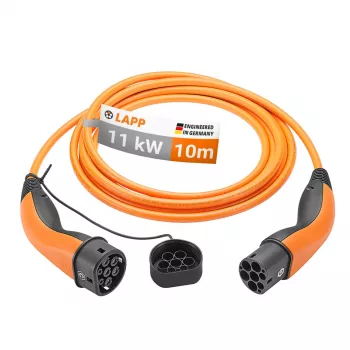 Cablu de încărcare EV LAPP Type 2, 11 kW, 10 m, portocaliu