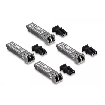 Modul transceiver TRENDnet TEG-MGBSX/4 - SFP (Mini-GBIC) - LC multimod - până la 550 m - 850 nm - conform TAA (pachet de 4)