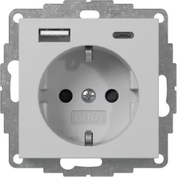 Priză Gira cu USB, gri (2459015)