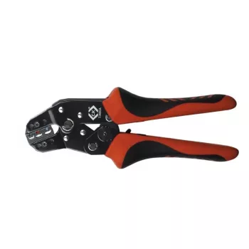Clește de sertizat C.K Tools T3680A pentru conectori de cablu izolați, 0,25-2,5 mm²