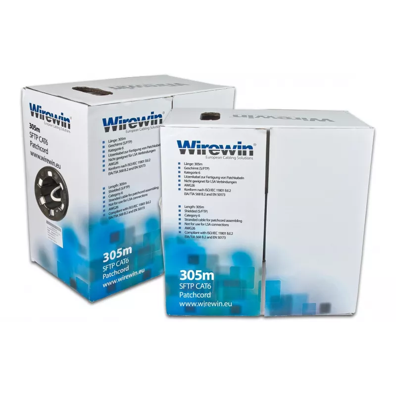 Cutie cablu patch Wirewin Cat6 U/FTP, 305 m, gri (VKBOX KAT6 PATCH 305.0)