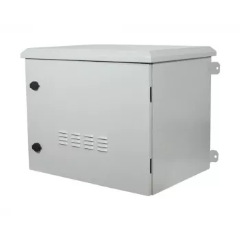 Carcasă de perete Allnet SO Serie 19 inch 12U IP55, adâncime 638 mm, cu unitate de ventilație cu 4 ventilatoare, gri deschis (ALL-SO03-6612-G-DGRAUV2)