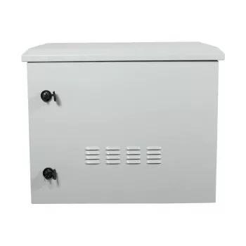 Carcasă de perete Allnet SO Serie 19 inch 12U IP55, adâncime 638 mm, cu unitate de ventilație cu 4 ventilatoare, gri deschis (ALL-SO03-6612-G-DGRAUV2)