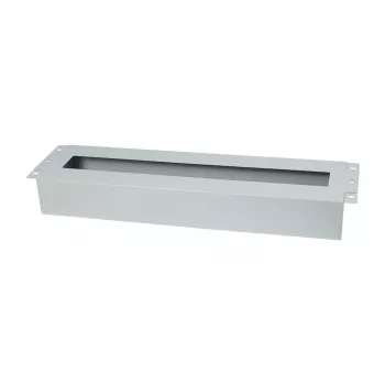 Panou pentru șină DIN 19 inch 3U Allnet pentru întrerupătoare automate, adâncime 61 mm, montare frontală, gri deschis (ALL-S0002257)
