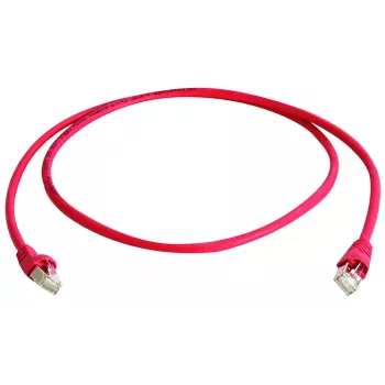 Cablu patch Cat6a S/FTP RJ45 Telegärtner cu protecție anti-agățare a clemei, 10 m, roșu