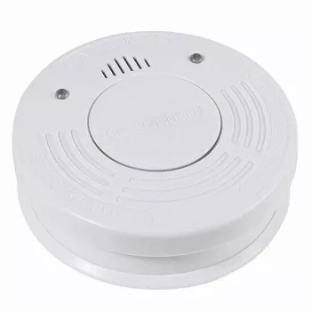 Vivanco Smoke Detector with Mute Function, Optical Indicator and Integrated Lithium Battery