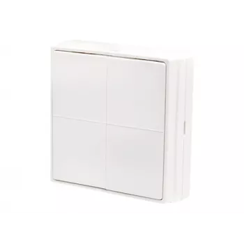 Întrerupător de perete wireless Shelly BLU Wall Switch 4 ZB cu 4 butoane