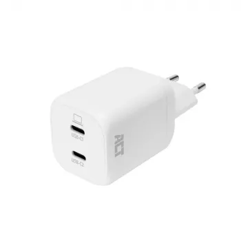 Încărcător USB-C ACT 100W cu 2 porturi, Power Delivery 3.2, PPS, AVS, QuickCharge și GaNFast