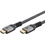 Cablu HDMI Soft Ultra High Speed Goobay, 5 m, negru/argintiu (80739)