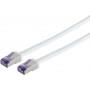 Cablu patch Shiverpeaks Cat6a S/FTP Flex RJ45, 7,5 m, alb