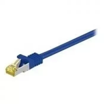 Cablu patch Wentronic Goobay Cat7 S/FTP (PiMF), 7,5 m, albastru, LSZH fără halogen, cupru, RJ45