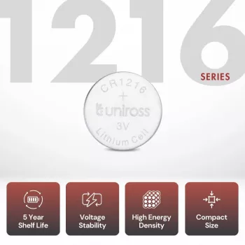 Baterie cu buton litiu Uniross CR1216 3 V, SP5 (U5CR1216)