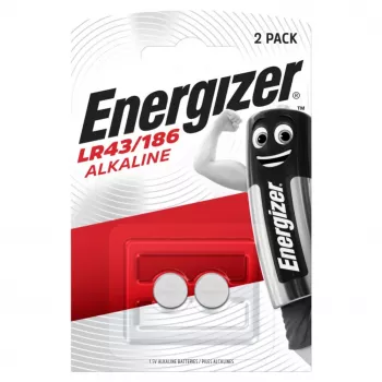 Baterie cu buton alcalină Energizer LR43, 2 buc.