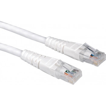 Cablu patch Secomp Cat6 U/UTP RJ45, 5 m, alb