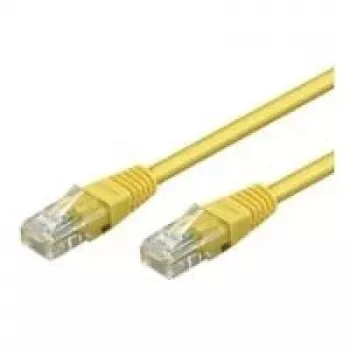 Cablu patch Goobay Cat5e U/UTP RJ45, CCA, 5 m, galben (68376)