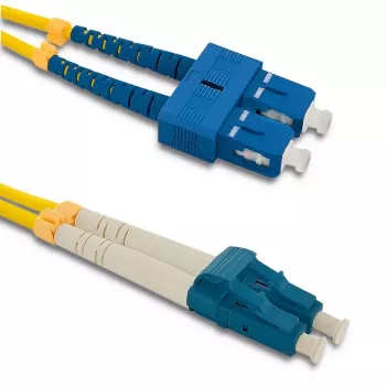 Cablu patch fibră optică Qoltec SC/UPC la LC/UPC monomod duplex, 2 m