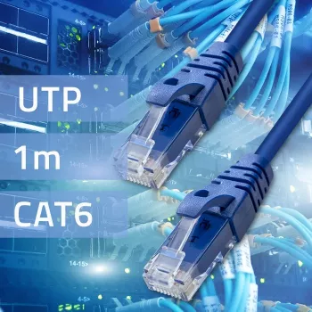 Cablu patch Qoltec Cat6 U/UTP RJ45, 1 m, auriu