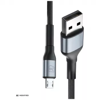 Cablu 3mk Hyper Cable N-Series USB-A la Micro-USB, 1 m, 12 W, negru