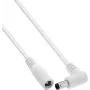 Cablu prelungitor DC InLine®, ștecher în unghi, 5,5 x 2,5 mm, alb, 0,5 m