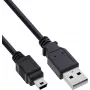 Cablu InLine USB 2.0 USB-A la Mini-USB, 0,5 m, negru