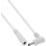 Cablu prelungitor DC InLine® cu mufă în unghi, 3,5 x 1,35 mm, alb, 0,2 m
