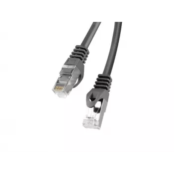 Cablu patch Lanberg Cat6 F/UTP RJ45, 0,5 m, negru