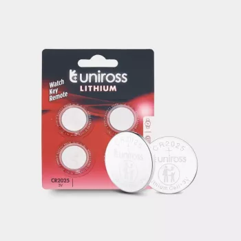 Baterii cu litiu Uniross CR2025 tip pastilă, 4 buc.