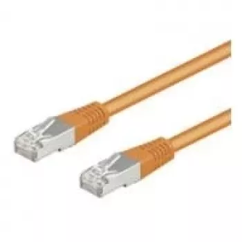 Cablu patch Goobay Cat5e F/UTP RJ45, 1 m, portocaliu