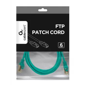 Cablu patch Gembird Cat6 F/UTP RJ45, 2 m, verde