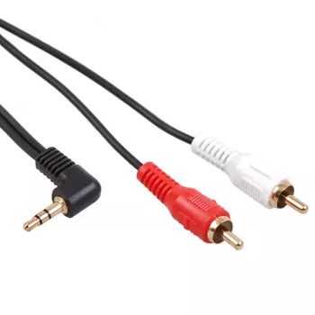 Maclean MCTV-824 Audio Cable 3.5 mm Mini Jack to 2x RCA, 1 m, Black