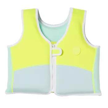 Sunnylife vestă de înot pentru copii (3-6 ani) – Aqua Neon