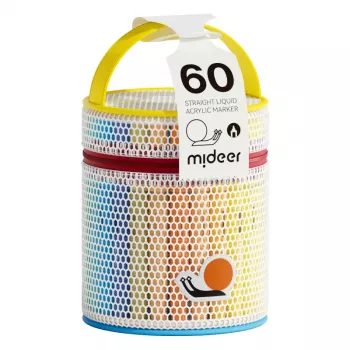 mideer markere acrilice lichide cu vârf pensulă – 60 culori în tub