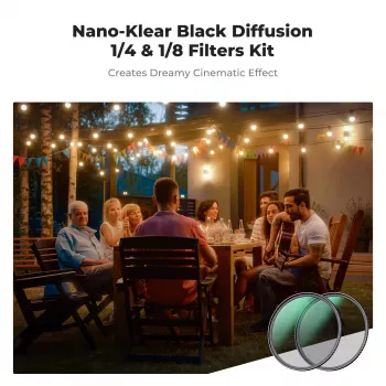 Set de filtre K&F Concept 2 în 1 Black Diffusion 1/4 și 1/8, 67 mm (SKU.1714V1)