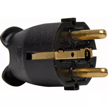 Ștecher de siguranță din plastic Kopp, pentru 3x1,5mm², negru