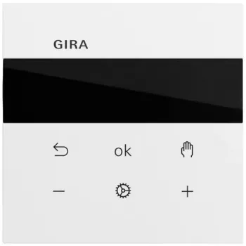 Termostat de cameră cu afișaj Gira S3000, System 70, alb pur (539370)