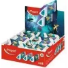 Radieră din plastic Maped Pyramide DRAGON, albă, triunghiulară, fără ftalați și PVC, display de 24 bucăți (119527)