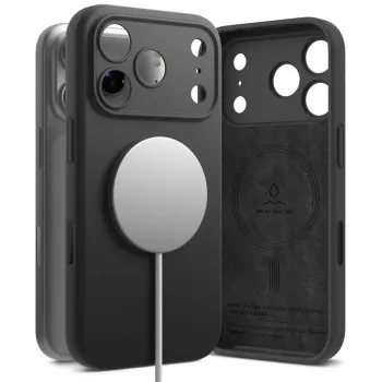 Ringke Silicone Magnetic MagSafe Case for iPhone 18 Pro, Black