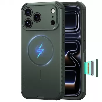 ESR Cyber Tough MagSafe Husă pentru iPhone 17 Pro / 18 Pro, verde